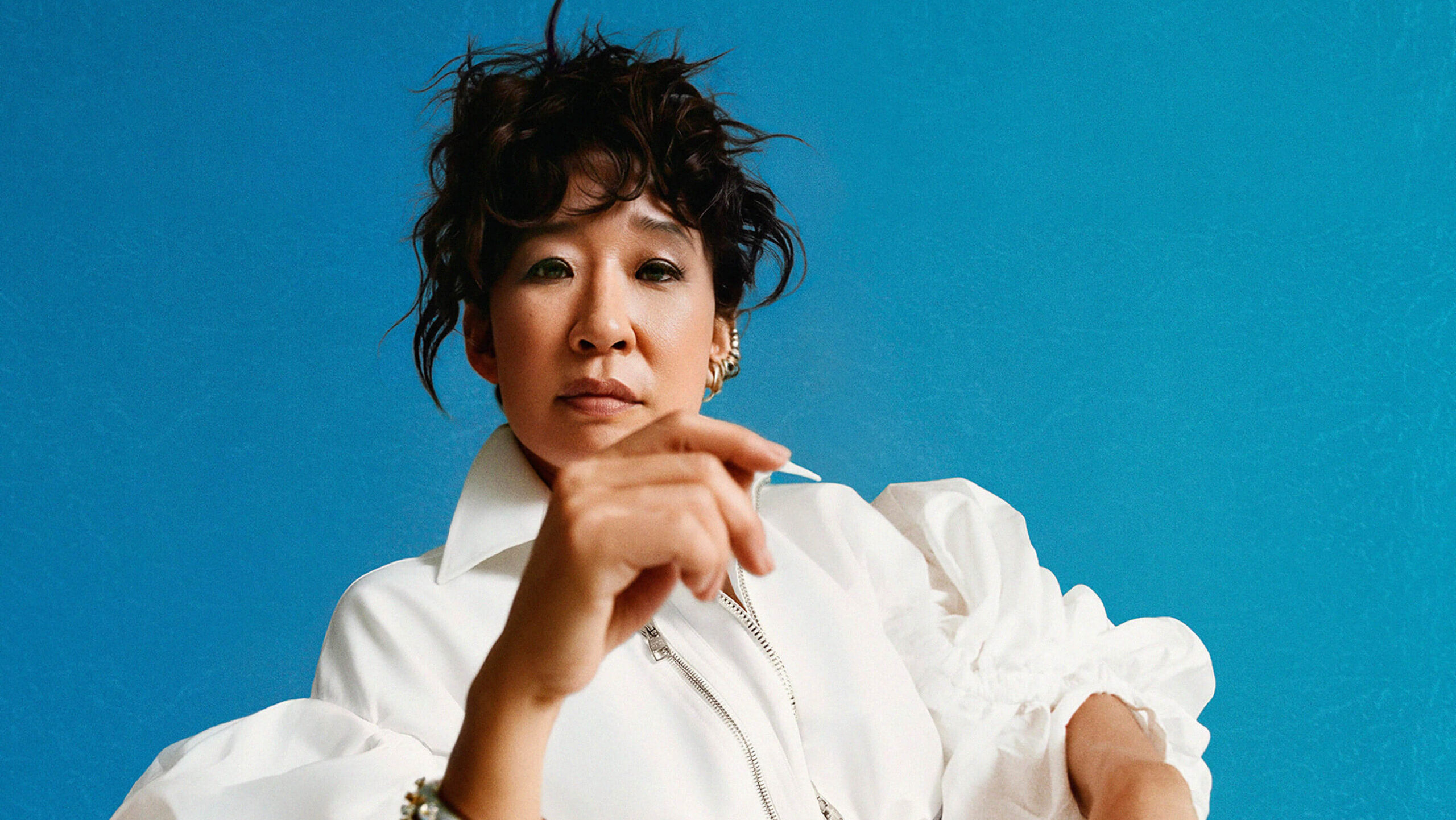 Sandra Oh in a publicity image for National Theatre's The Misanthrope.