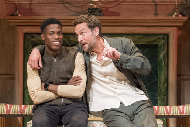 Freddie MacBruce and Tom Mison in a scene from The Misanthrope.