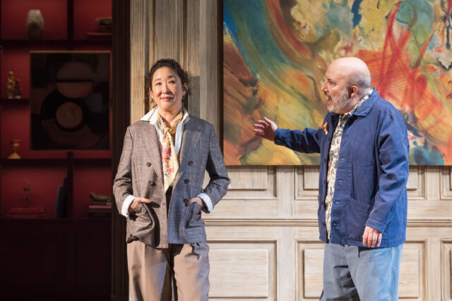 Sandra Oh and Paul Chahidi in a scene from The Misanthrope.