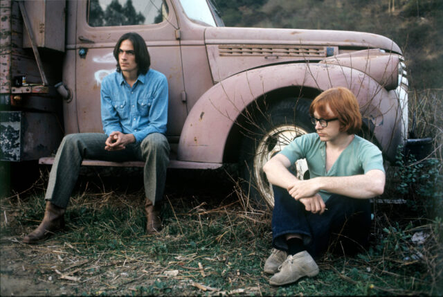 James Taylor and Peter Asher in a scene from Peter Asher: Everywhere Man
