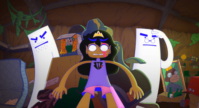 A scene from Lesbian Space Princess.