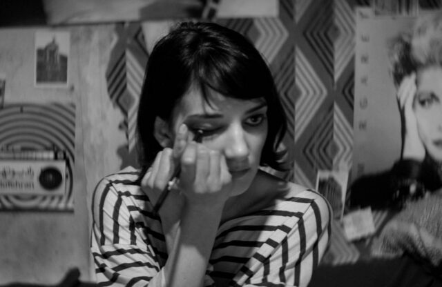 Sheila Vand in a scene from A Girl Walks Home Alone at Night.
