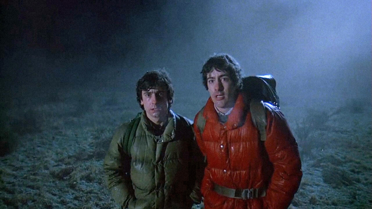 David Naughton and Griffin Dunne in a scene from An American Werewolf in London.