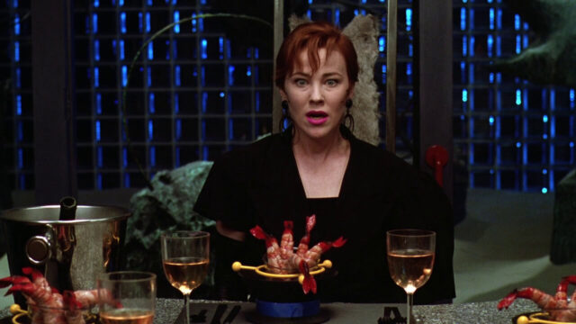 Catherine O'Hara in a scene from Beetlejuice.
