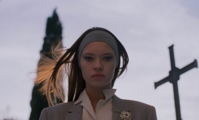 Anna Falchi in a scene from Cemetery Man.