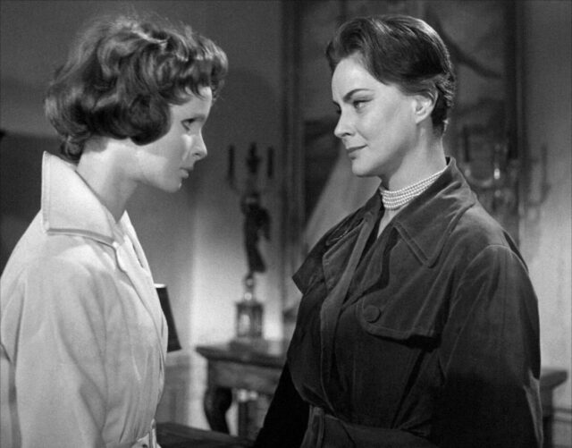 Edith Scob and Alida Valli in a scene from Eyes Without a Face.