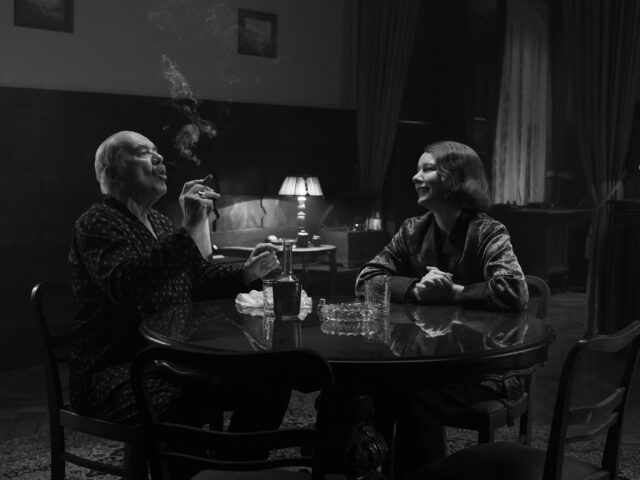 Sandra Hüller and Hanns Zischler in a scene from Fatherland.