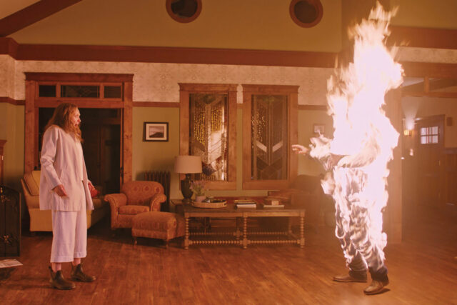 Toni Collette in a scene from Hereditary.
