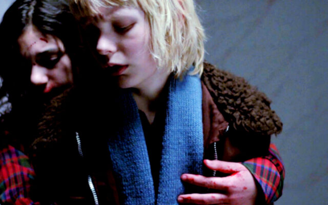 Kåre Hedebrant and Lina Leandersson in a scene from Let The Right One In.