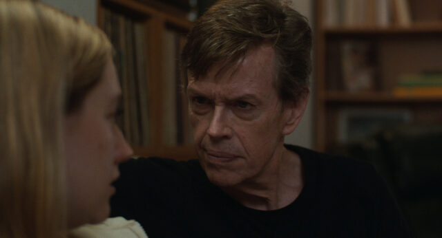 Isabel Hagen and Dylan Baker in a scene from On A String.