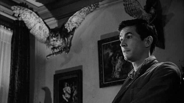 Anthony Perkins in a scene from Psycho.