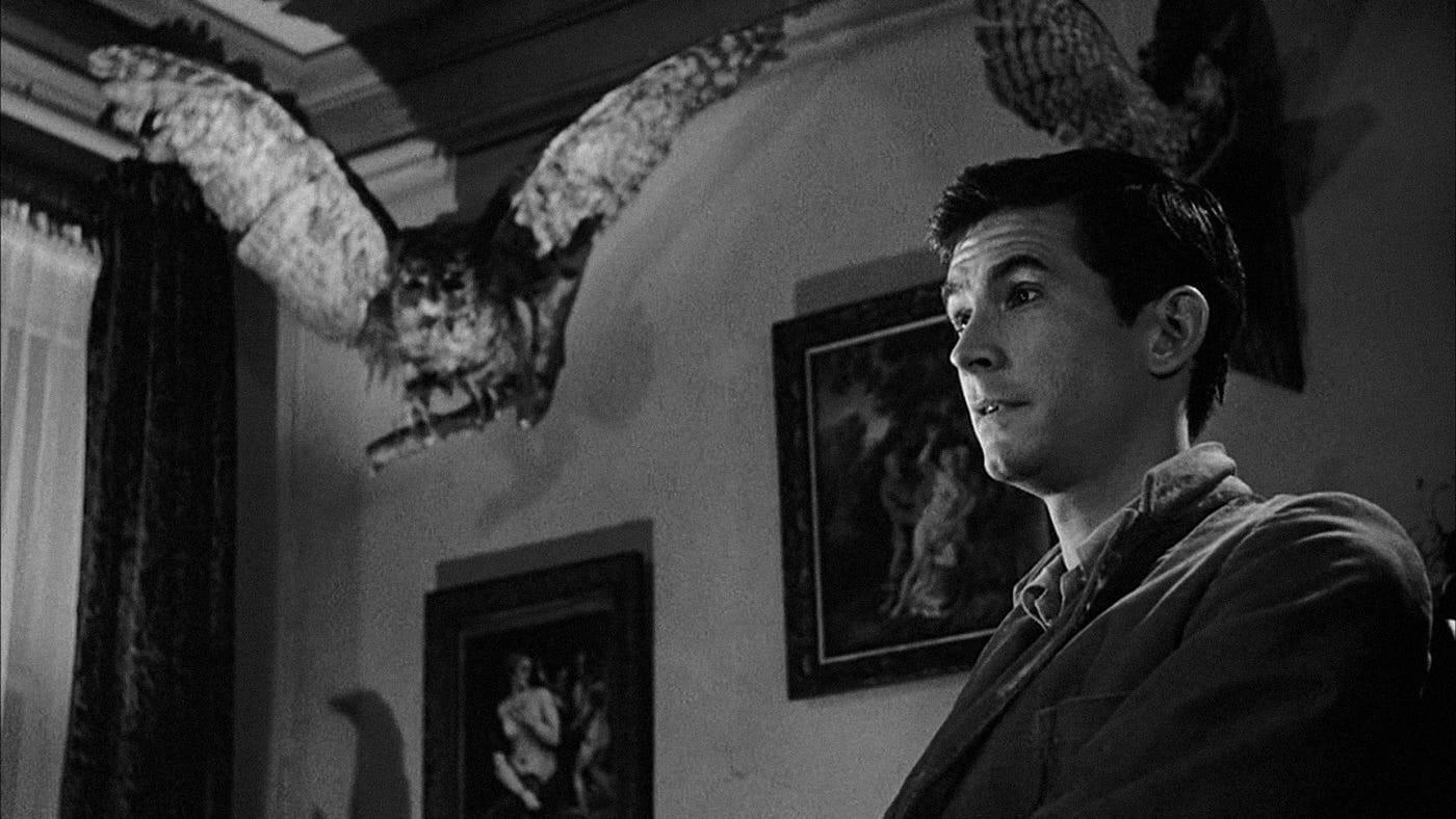 Anthony Perkins in a scene from Psycho.