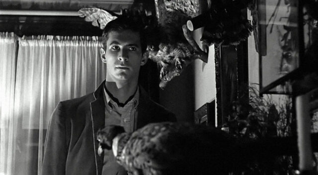 Anthony Perkins in a scene from Psycho.