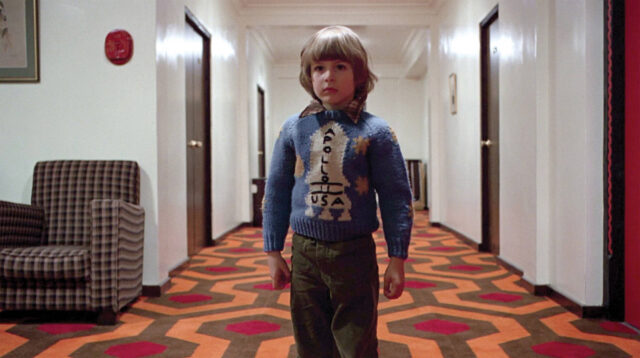 Danny Lloyd in a scene from The Shining.