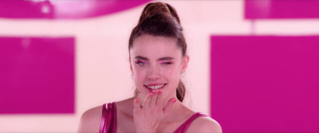 Margaret Qualley in a scene from The Substance.