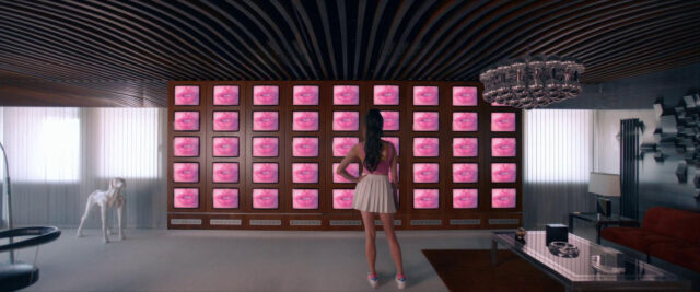 Margaret Qualley in a scene from The Substance.