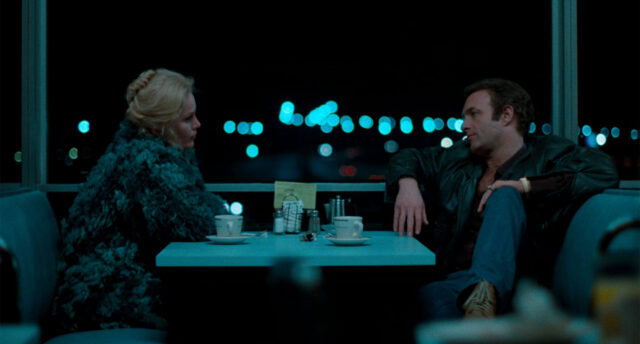 Tuesday Weld and James Caan in a scene from Thief.