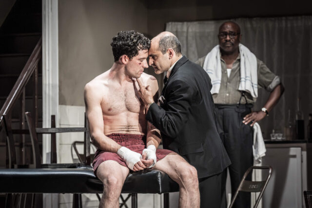 Josh O'Connor and Zubin Varla in a scene from National Theatre's Golden Boy.