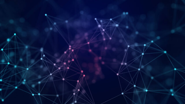 Abstract computer network illustration.